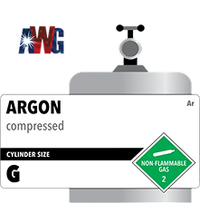 Argon, G, Industrial Grade Gas, 99.0000%, G Size Cylinder, 40 cf, High Pressure Aluminium (HPA) Cylinder, (V) - CGA 580 Valve